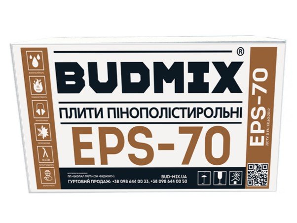 Пінопласт BUDMIX EPS-70 10см 13,5кг (уп.- 6шт), 4310