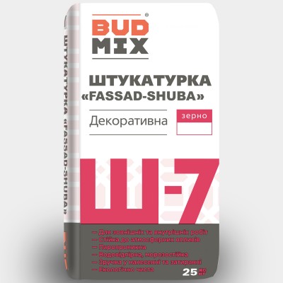 Декоративна штукатурка BUDMIX Ш-7 ШУБА Преміум 25кг