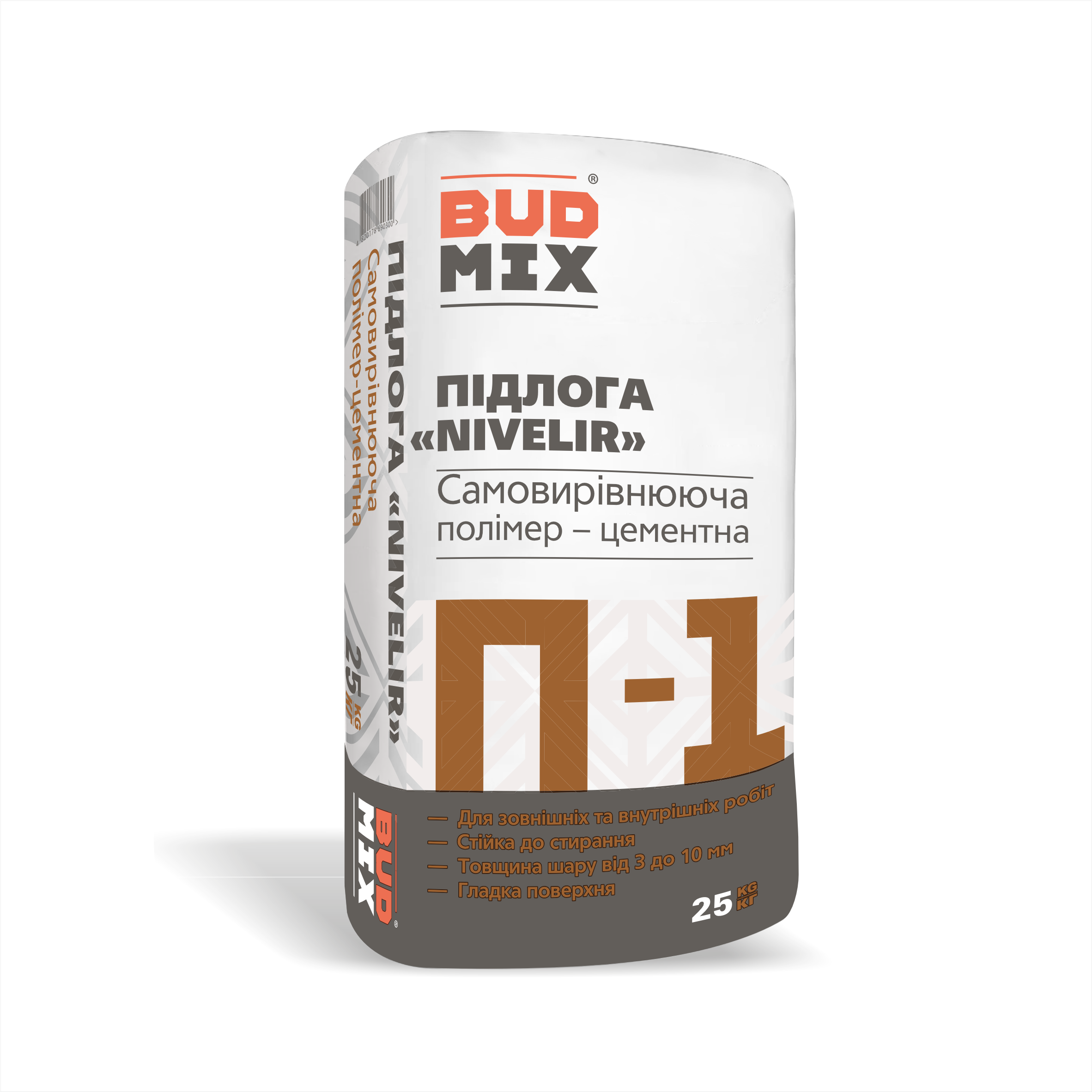 Самовирівнююча суміш для підлоги BUDMIX П-1 NIVELIR 25кг