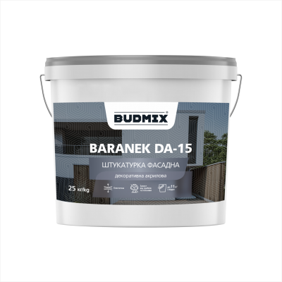 Декоративна штукатурка акрилова BUDMIX DA-15 BARANEK 1,5мм 25кг